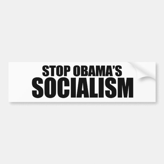 STOP OBAMA SOCIALISME BUMPERSTICKER (Voorkant)