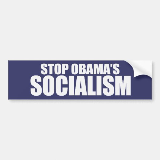 STOP OBAMA SOCIALISME Bumpersticker (Voorkant)