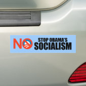 STOP OBAMA SOCIALISME BUMPERSTICKER (Op auto)