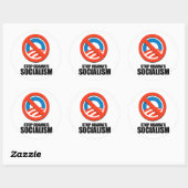 STOP OBAMA SOCIALISME RONDE STICKER (Vel)