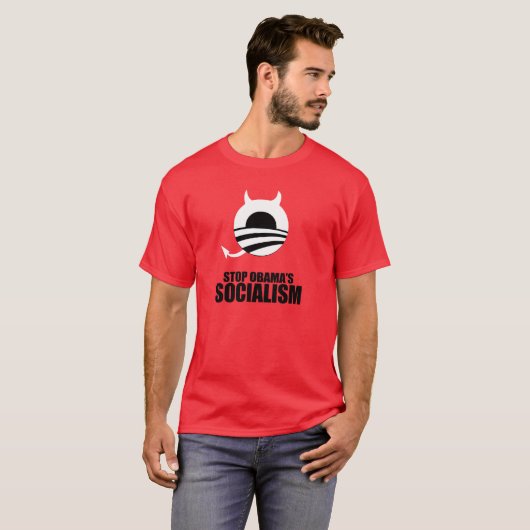 STOP OBAMA SOCIALISME T-SHIRT (Voorkant volledig)