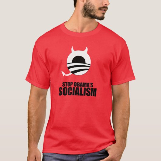 STOP OBAMA SOCIALISME T-SHIRT (Voorkant)