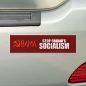 STOP OBAMA SOCIALISME T-shirt Bumpersticker (Op auto)