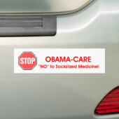 STOP Obama-zorg Bumpersticker (Op auto)