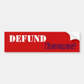 Stop Obamacare!! Bumpersticker (Voorkant)