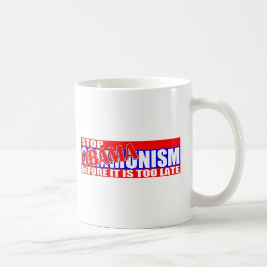 Stop obamanisme! koffiemok (Rechts)
