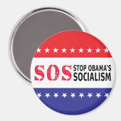 Stop Obama's socialisme - SOS Magneet (Voorkant / Achterkant)