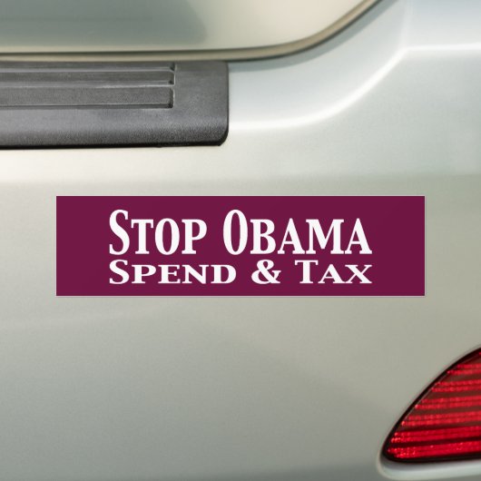 Stop Obama's uitgaven en belastingen Bumpersticker (Op auto)