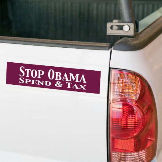 Stop Obama's uitgaven en belastingen Bumpersticker (Op Truck)