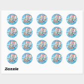 Stop Oceaanplasticvervuiling Ronde Sticker