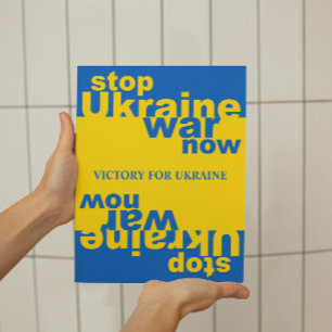 Stop Oekraïne Oorlog Nu Vlag Overwinning voor Oekr Poster