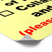 Stop om welke reden je ook kiest voor grappig Post Poster (Hoek)