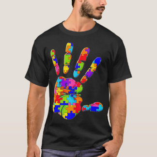 Stop onrecht Racisme Jigzaag Autism Puzzle japanes T-shirt