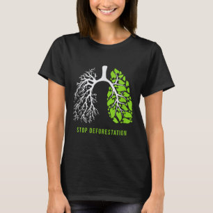 Stop ontbossing - De Longen Van De Natuur T-shirt