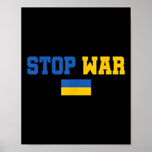 Stop oorlog Ik sta achter Oekraïne Flag steunt Oek Poster