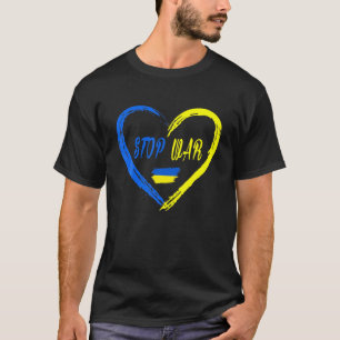Stop oorlog Ik sta achter Oekraïne Flag steunt Oek T-shirt
