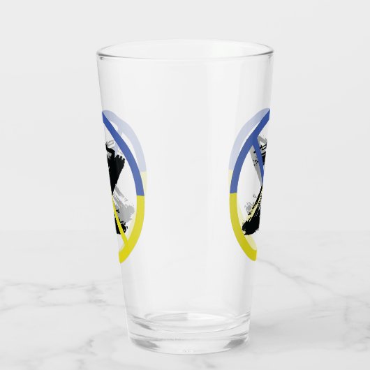 Stop oorlog in het Sierkussen Oekraïne Glas (Rechts)