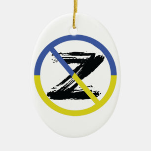 Stop oorlog in het Sierkussen Oekraïne Keramisch Ornament