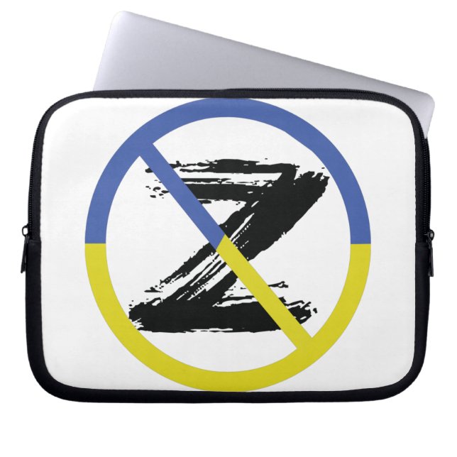 Stop oorlog in het Sierkussen Oekraïne Laptop Sleeve (Voorkant)