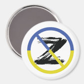 Stop oorlog in het Sierkussen Oekraïne Magneet (Voorkant / Achterkant)