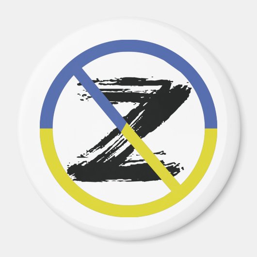 Stop oorlog in het Sierkussen Oekraïne Magneet (Voorkant)