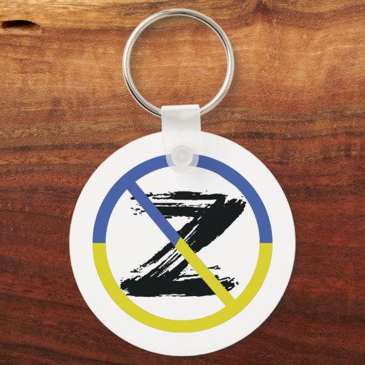 Stop oorlog in het Sierkussen Oekraïne Sleutelhanger (Voorkant)