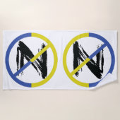 Stop oorlog in het Sierkussen Oekraïne Strandlaken (Voorkant)