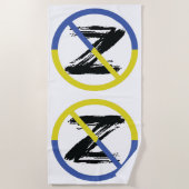 Stop oorlog in het Sierkussen Oekraïne Strandlaken (Voorkant)