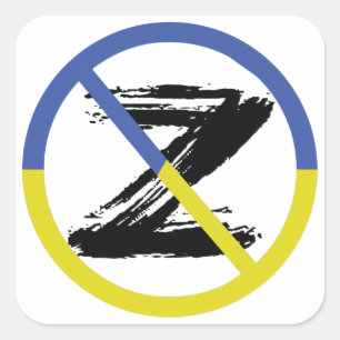 Stop oorlog in het Sierkussen Oekraïne Vierkante Sticker