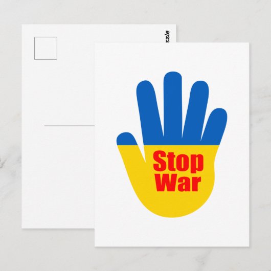 Stop oorlog in Oekraïne Briefkaart (Voorkant / Achterkant)