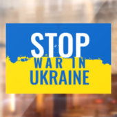 Stop oorlog in Oekraïne Raamsticker (Vel 2)