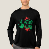 Stop Oorlog – Kout Antioorlogs Grafisch Ontwerp Tri-Blend Shirt (Voorkant volledig)
