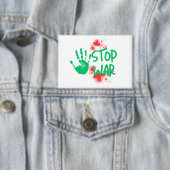 Stop Oorlog – Krachtige Handafdruk Anti-Oorlog Gra Button (Insitu)