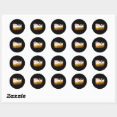 Stop oorlog met papaver ronde sticker (Vel)