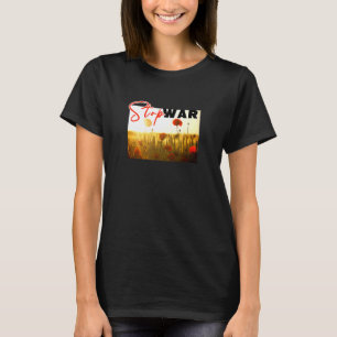 Stop oorlog met papaver t-shirt