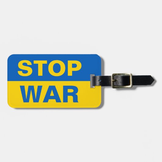 Stop oorlog Oekraïne Bagagelabel (Voorkant horizontaal)