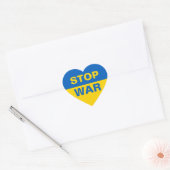 Stop oorlog Oekraïne Hart Sticker (Envelop)