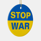 Stop oorlog Oekraïne Keramisch Ornament (Rechts)