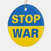 Stop oorlog Oekraïne Keramisch Ornament (Links)