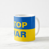Stop oorlog Oekraïne Koffiemok (Voorkant rechts)