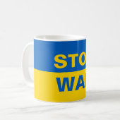 Stop oorlog Oekraïne Koffiemok (Voorkant links)