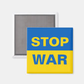 Stop oorlog Oekraïne Magneet (Voorkant / Achterkant)