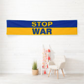 Stop oorlog Oekraïne Oekraïense banner (Insitu)