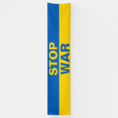 Stop oorlog Oekraïne Oekraïense banner (Verticaal)