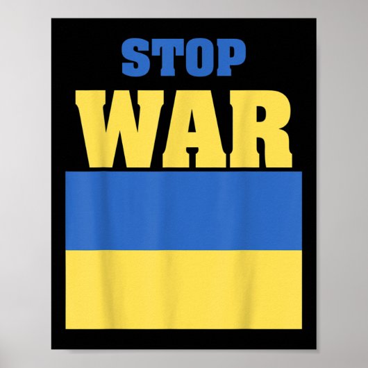 Stop oorlog - Oekraïne Poster (Voorkant)