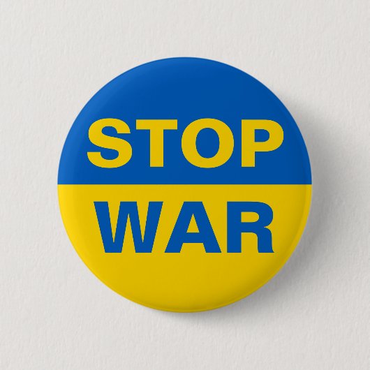 Stop oorlog Oekraïne Ronde Button 5,7 Cm (Voorkant)