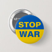 Stop oorlog Oekraïne Ronde Button 5,7 Cm (Voorkant /achterkant)
