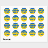 Stop oorlog Oekraïne Ronde Sticker (Vel)