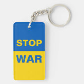 Stop oorlog Oekraïne Sleutelhanger (achterkant)