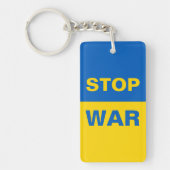 Stop oorlog Oekraïne Sleutelhanger (Voorkant)